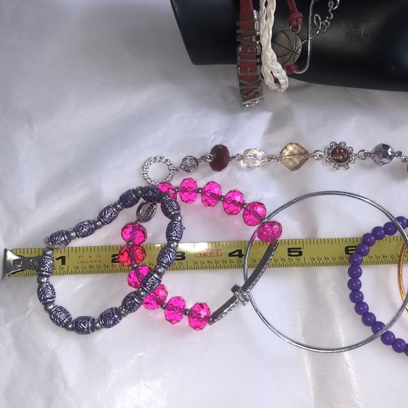 3/$15 9pc bracelet bangles multi color basketball - Picture 2 of 7